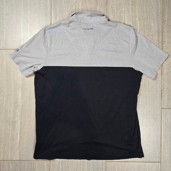 Travis Matthews Salad Days Polo Shirt Mens Size 2XLarge Gray Color Block Short - Picture 6 of 7